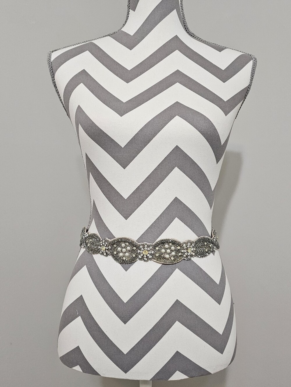Altar'd State Silver Crystal Ivory Belt